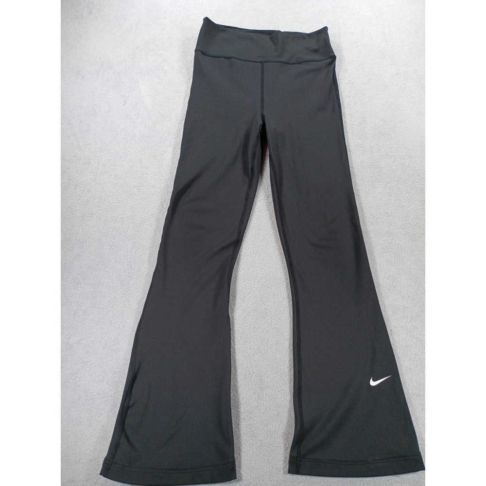 Nike Womens Nike One Dri-FIT Flare Leg Pants Black L High Rise Activewear